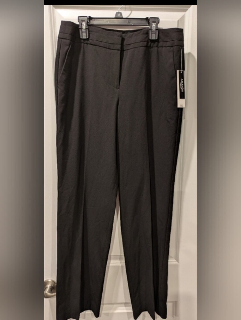 Sharagano Amanda Stretch Dress Pants Black Size 8 NWT Career Work Slacks